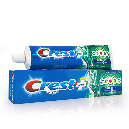 Crest + Scope Outlast Complete Whitening Toothpaste, Mint, 5.4 oz